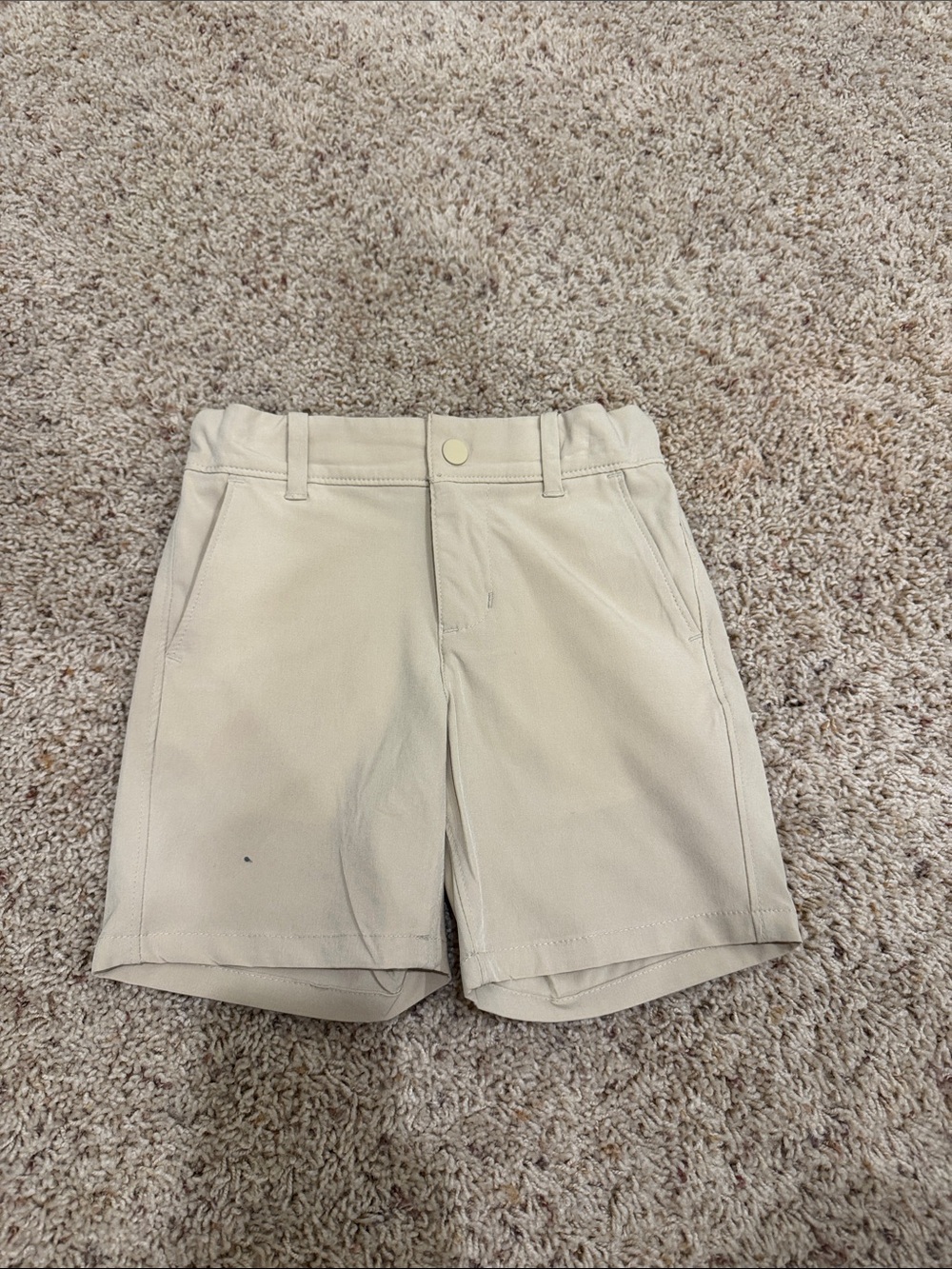 Janie and Jack Tan Flat-Front Shorts
